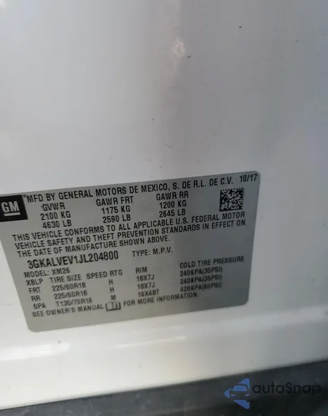2018 GMC Terrain Slt from USA, damaged, VIN 3GKALVEV1JL204800